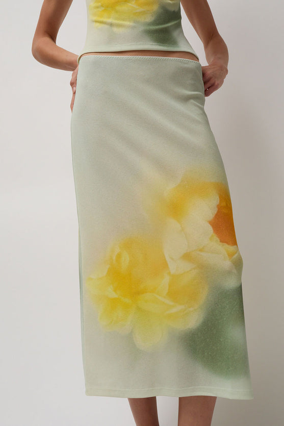 Naya Rea Nika Skirt in Yellow Rose Print