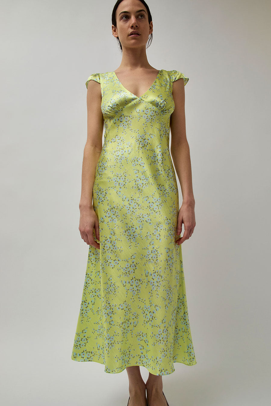Naya Rea Tiziana Dress in Yellow Floral Print