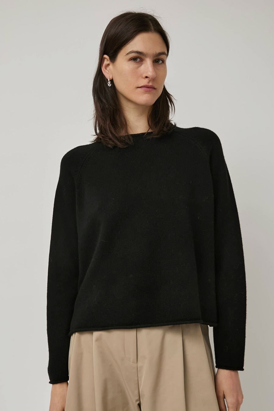 Nikki Chasin Iris Rollneck Pullover in Black