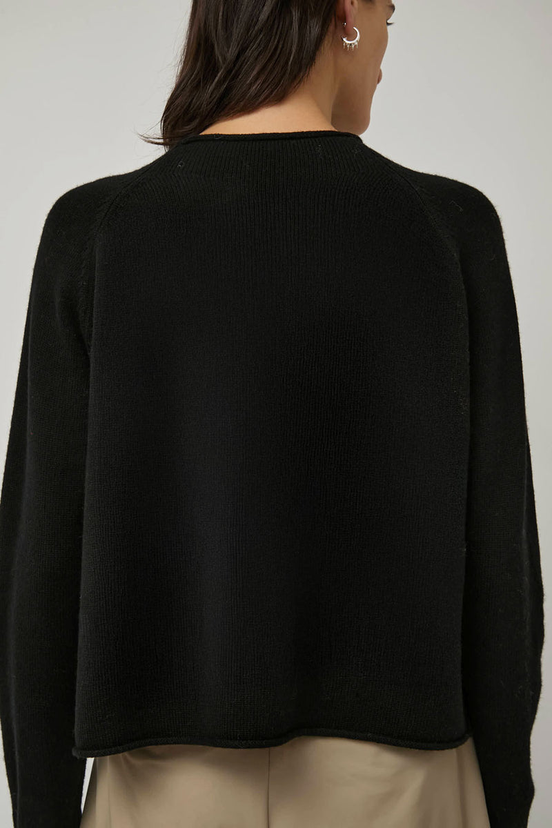 Nikki Chasin Iris Rollneck Pullover in Black