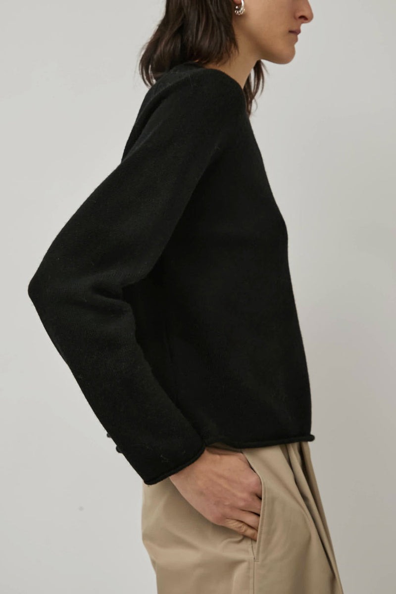 Nikki Chasin Iris Rollneck Pullover in Black