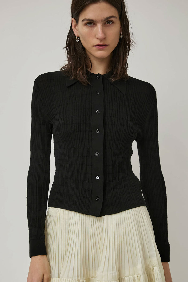 Nikki Chasin Knit Ruta Buttondown in Black
