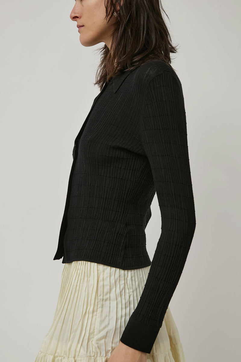 Nikki Chasin Knit Ruta Buttondown in Black