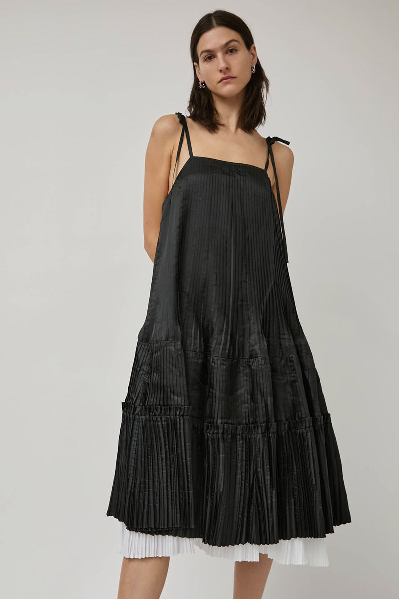 Nikki Chasin Octave Pleated Dress in Black