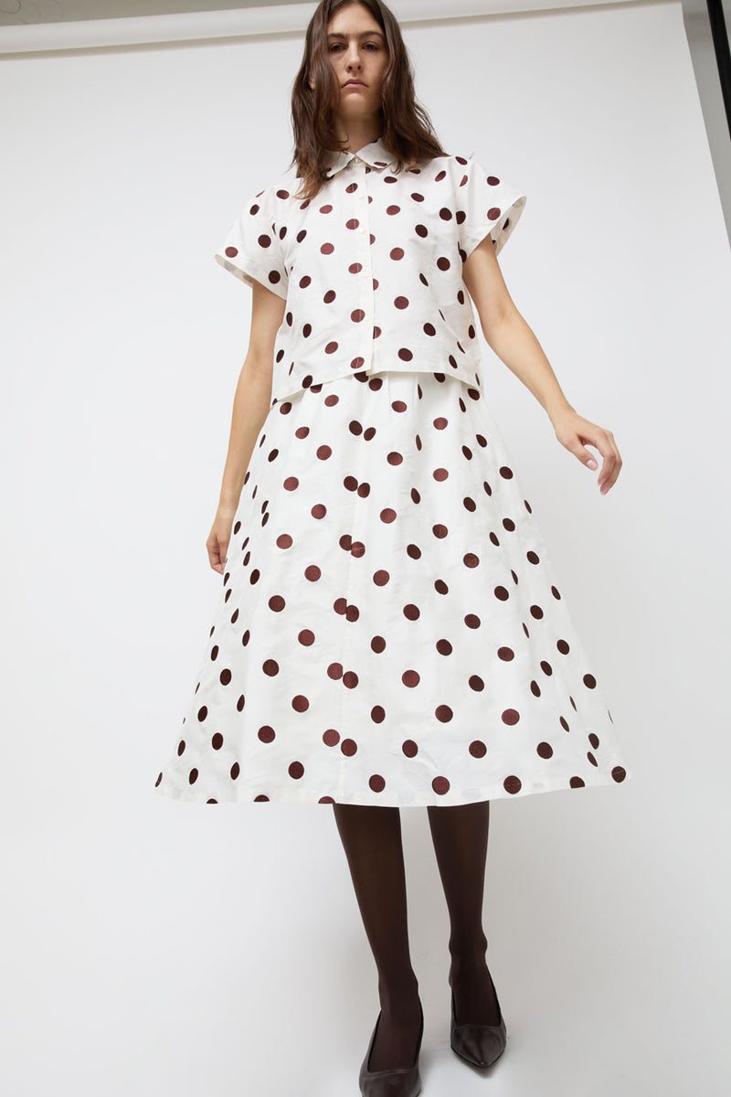 Nikki Chasin Play Skirt in Caffe Dot