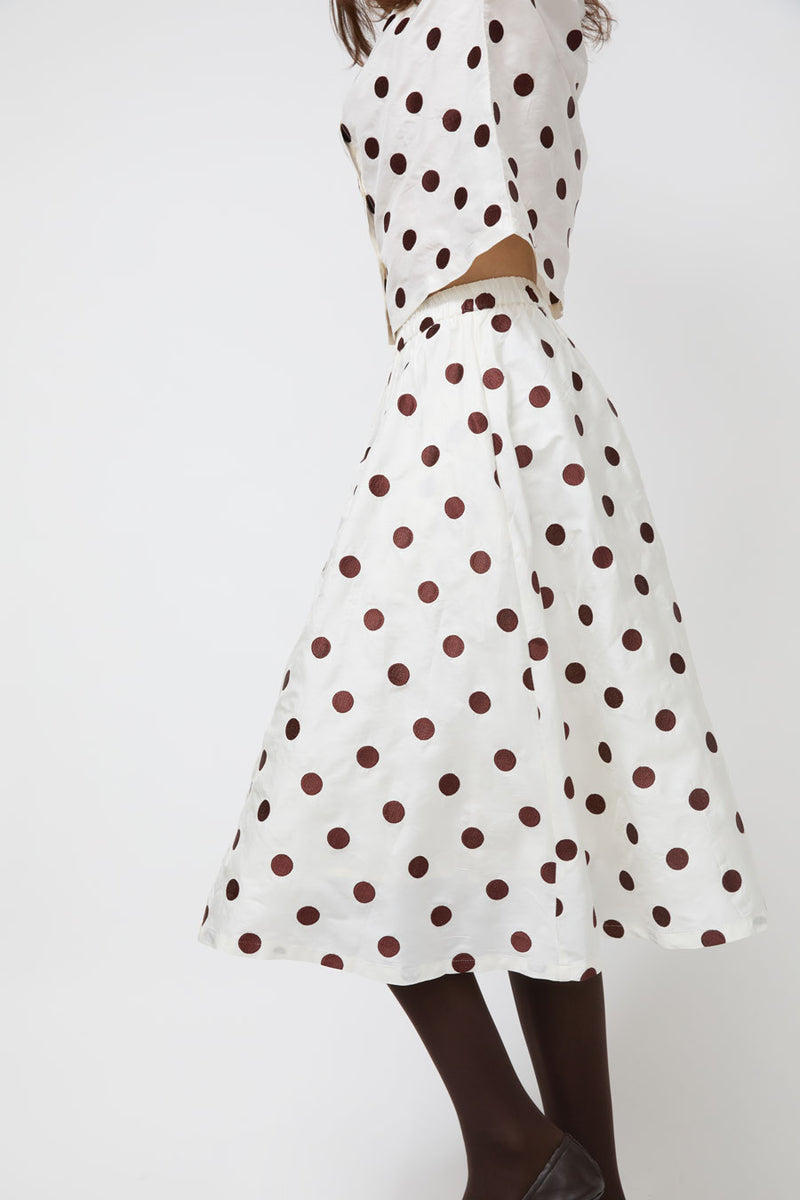 Nikki Chasin Play Skirt in Caffe Dot