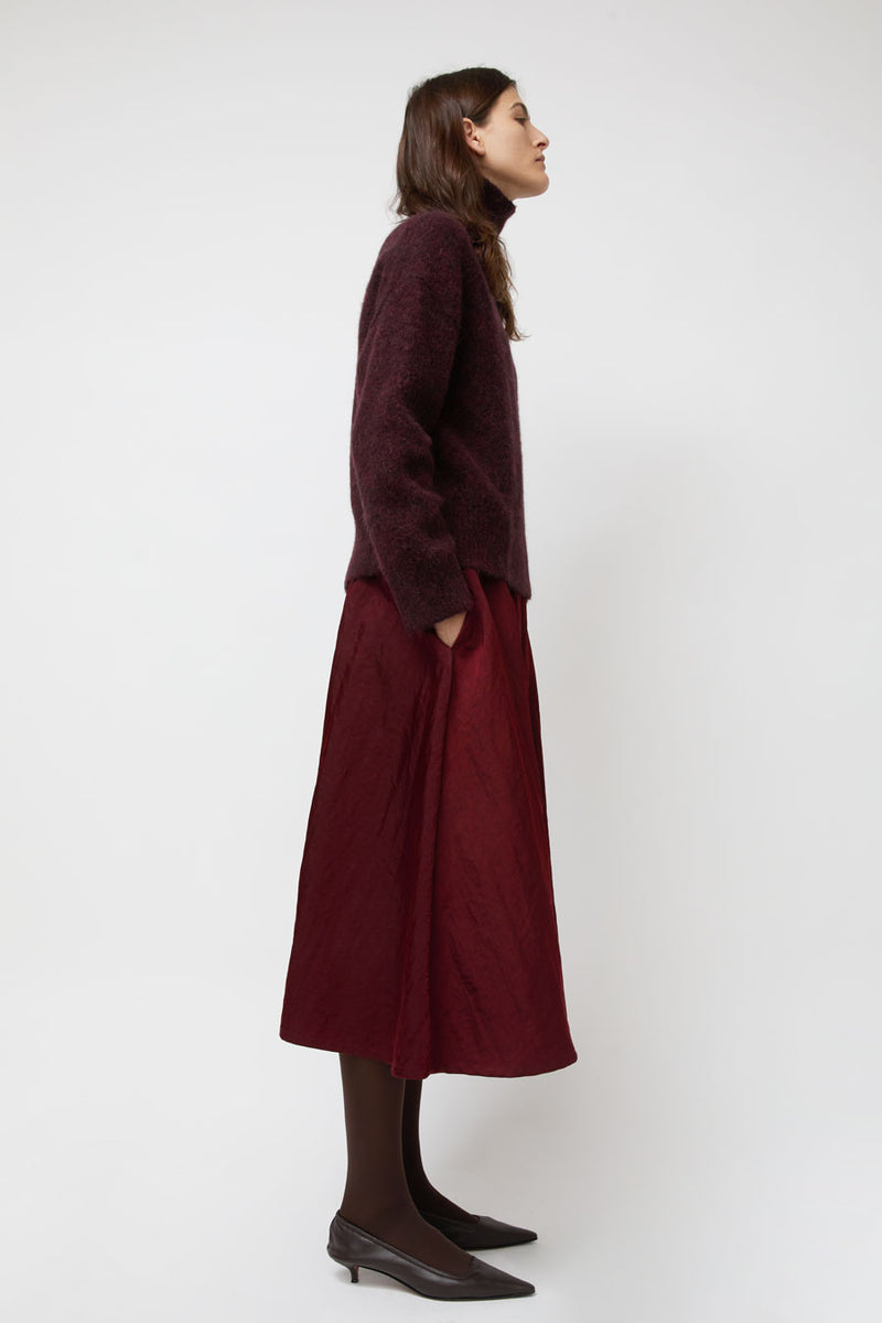 Nikki Chasin Play Skirt in Oxblood