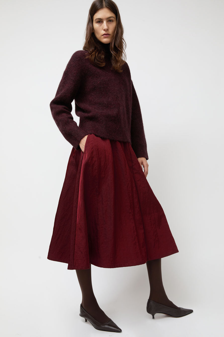 Nikki Chasin Play Skirt in Oxblood