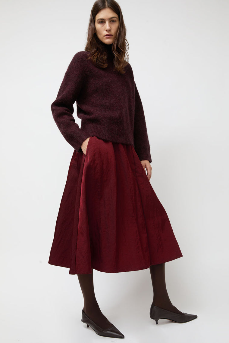 Nikki Chasin Play Skirt in Oxblood