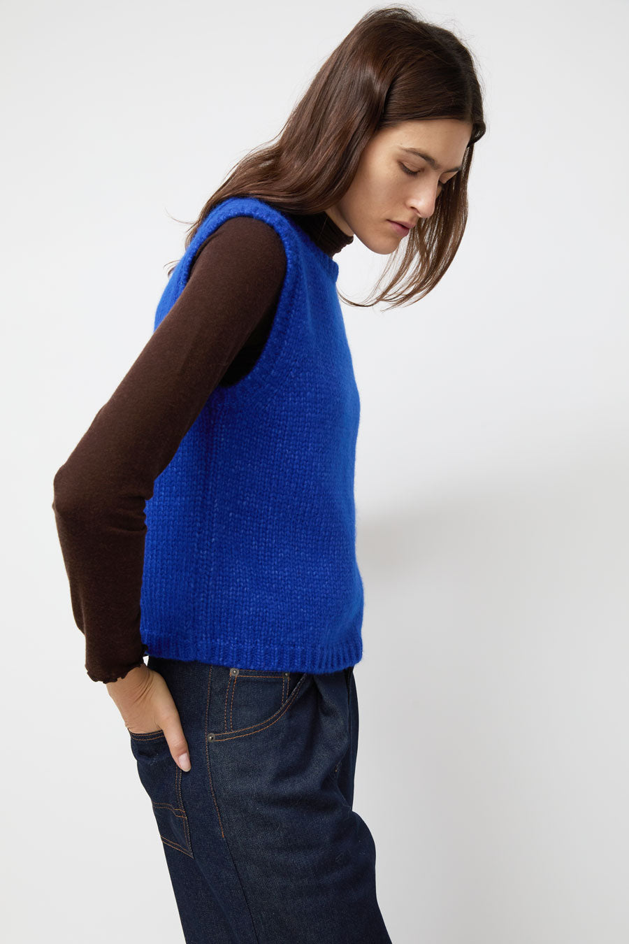 Nikki Chasin Sabine Vest in Cobalt