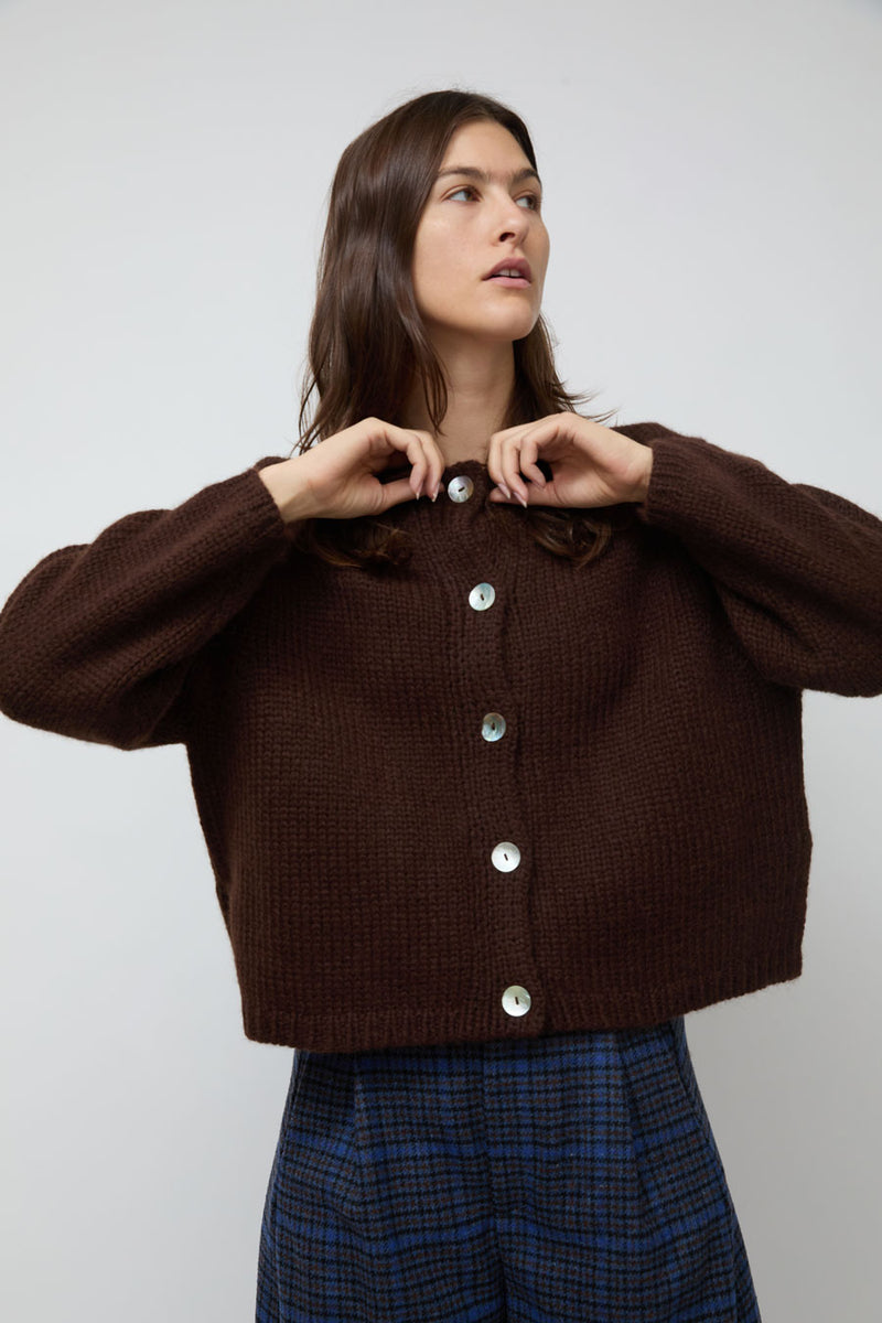 Nikki Chasin Sheba Cardigan in Chocolate