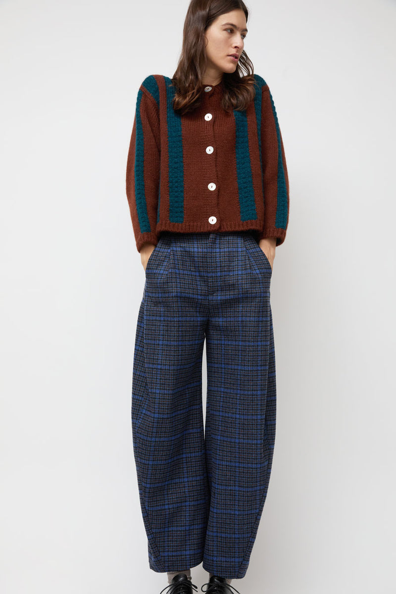 Nikki Chasin Sheba Striped Cardigan in Hickory and Ocean