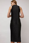 Nin Studio Wave Tank Dress in Black Shine