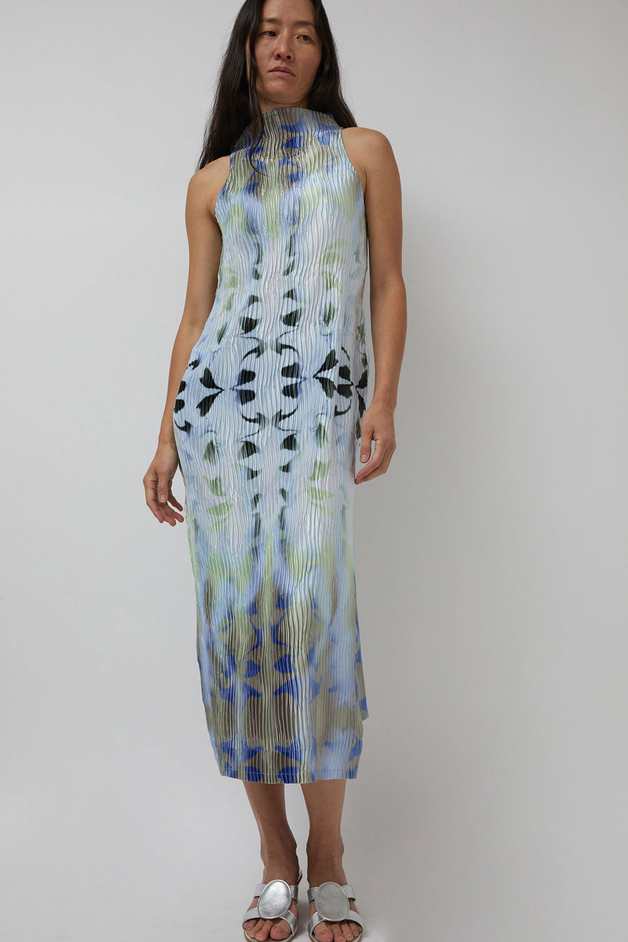 Nin Studio Wave Tank Dress in Dragon Smoke