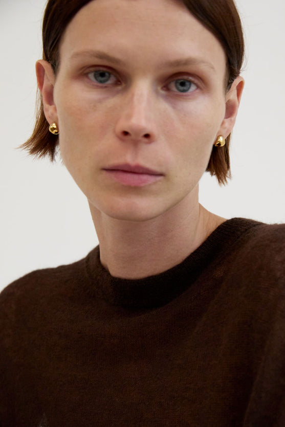 Nina Gordon Fold Hoops in Gold