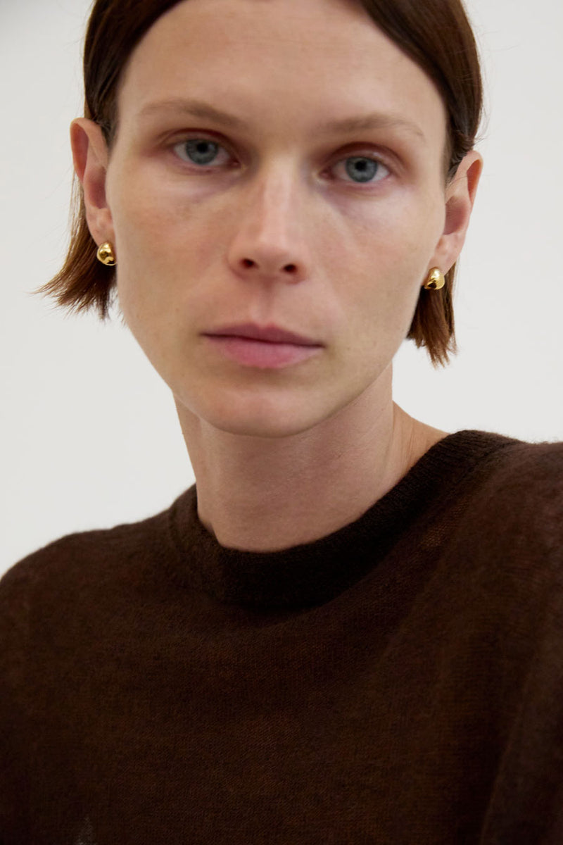 Nina Gordon Fold Hoops in Gold
