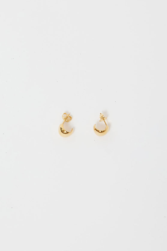 Nina Gordon Fold Hoops in Gold