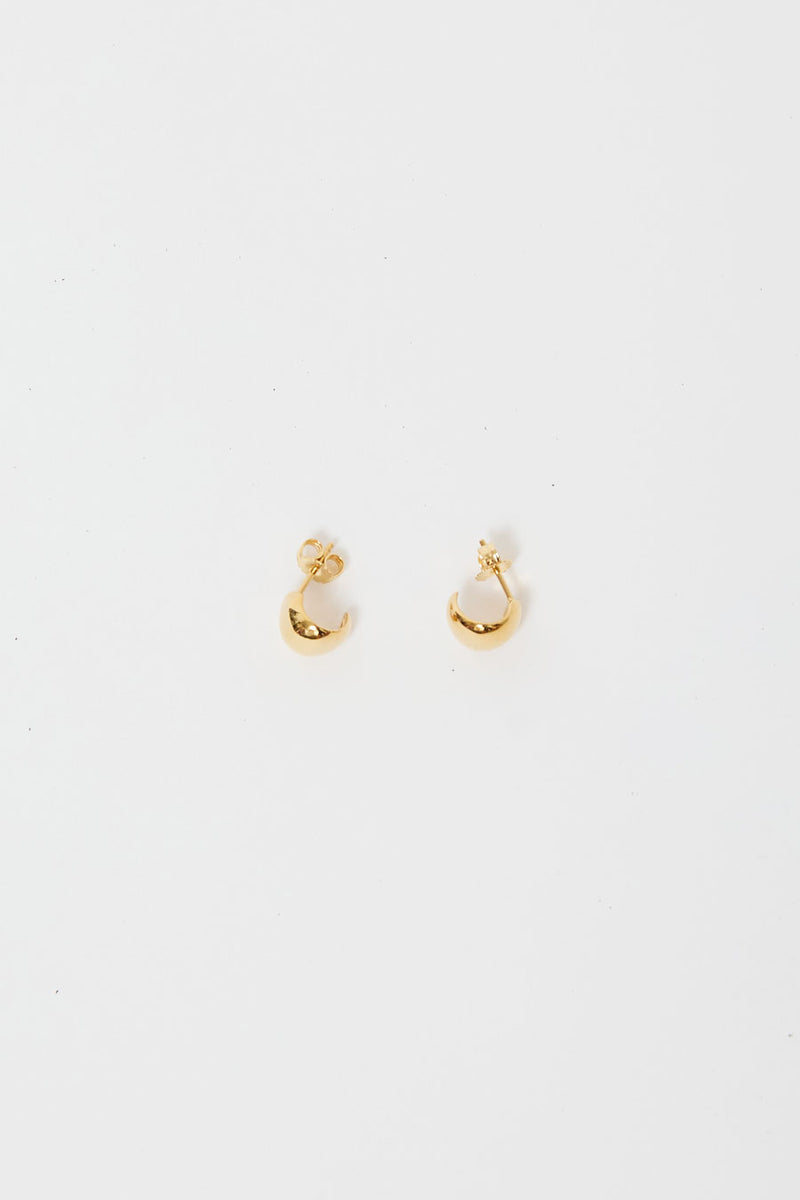 Nina Gordon Fold Hoops in Gold
