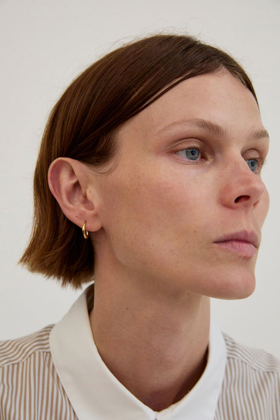 Nina Gordon Ventee Hoops in Gold