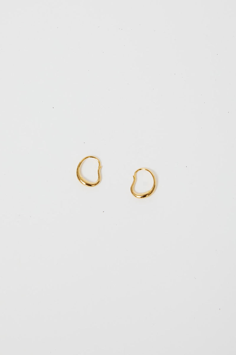 Nina Gordon Ventee Hoops in Gold