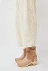 No.6 5" Pull on Shearling Clog Boot on Mid Heel in Fawn