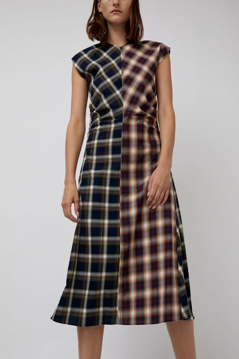 No.6 Rochelle Dress in Mixed Plaid