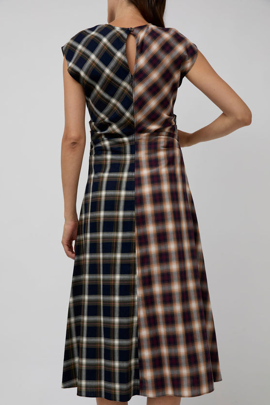 No.6 Rochelle Dress in Mixed Plaid