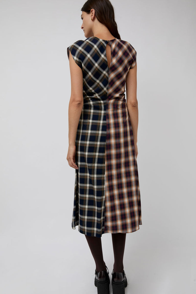 No.6 Rochelle Dress in Mixed Plaid