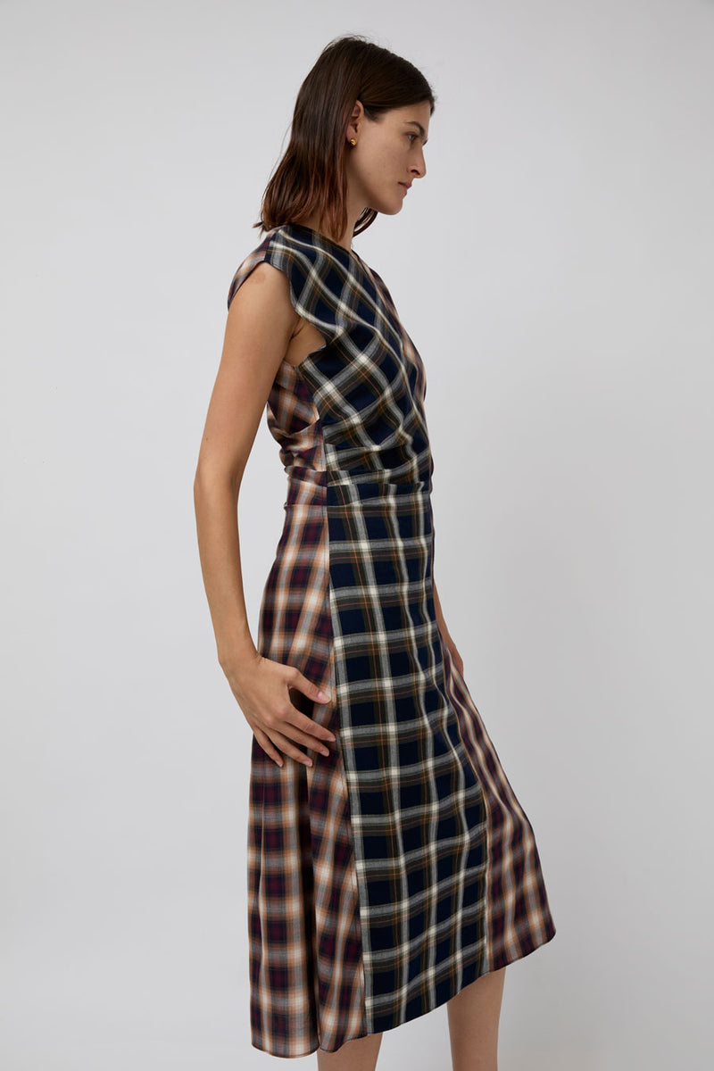 No.6 Rochelle Dress in Mixed Plaid