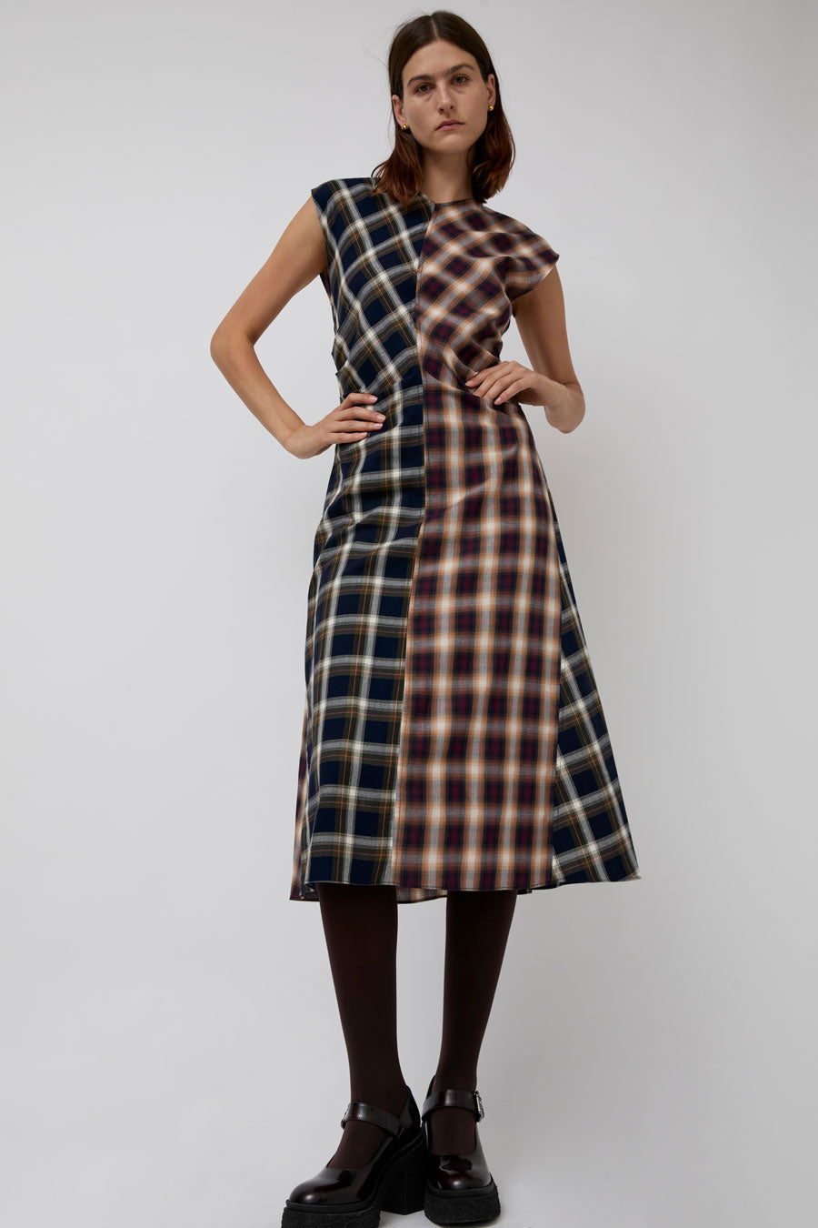 No.6 Rochelle Dress in Mixed Plaid