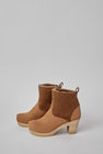 No.6 5" Pull on Shearling Clog Boot on High Heel in Copper