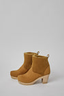 No.6 5" Pull on Shearling Clog Boot on High Heel in Copper