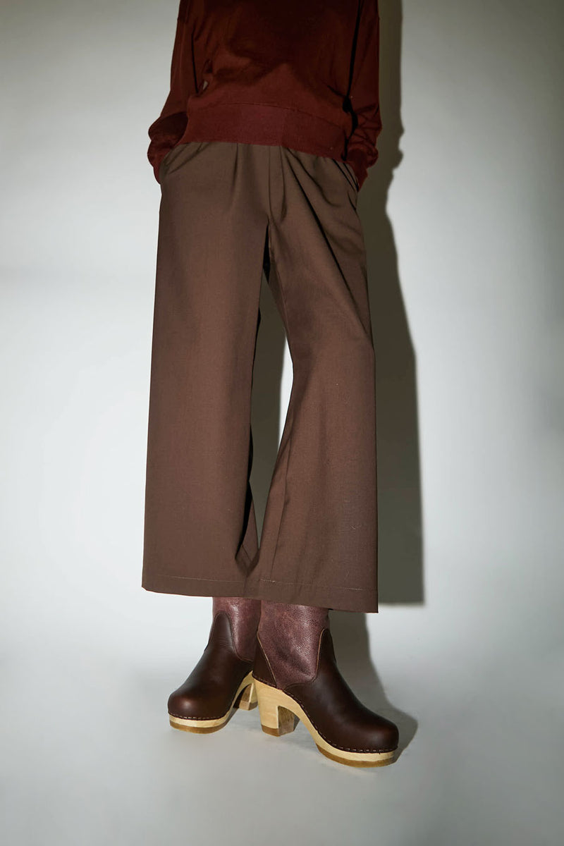 No.6 5" Pull on Shearling Clog Boot on High Heel in Spitfire