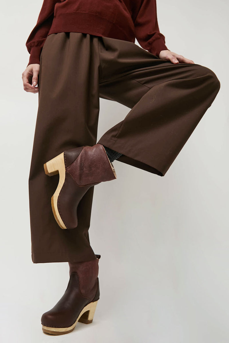 No.6 5" Pull on Shearling Clog Boot on High Heel in Spitfire