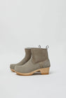 No.6 5" Pull on Shearling Clog Boot on Mid Heel in Mist