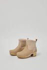 No.6 5" Pull on Shearling Clog Boot on Mid Tread in Bone