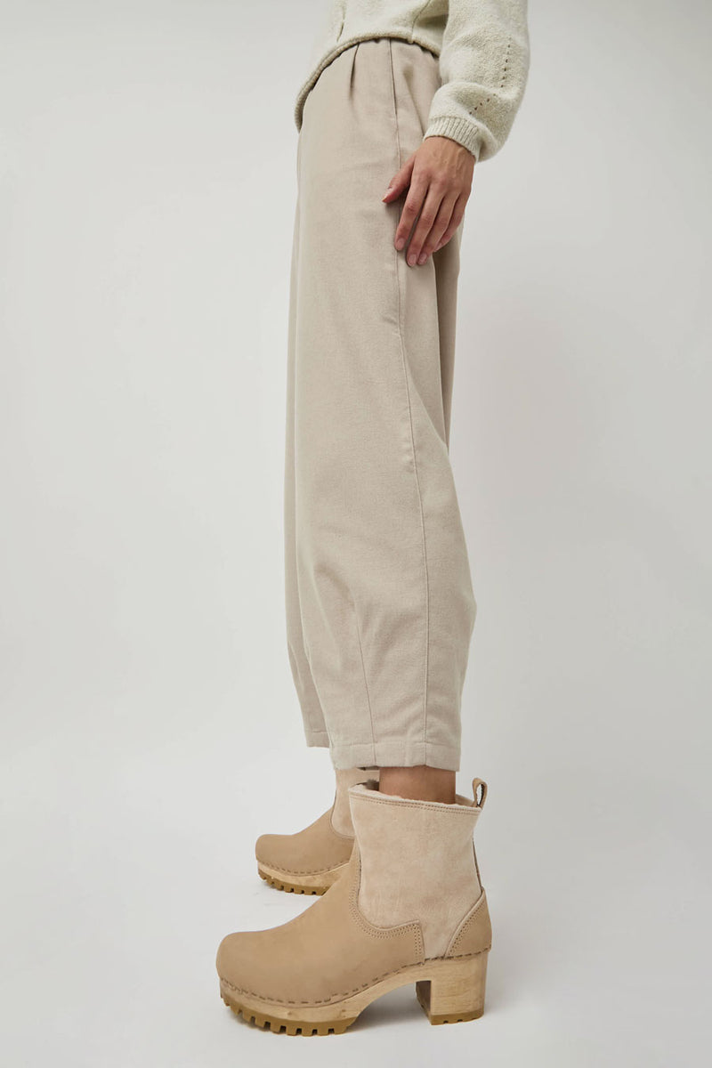 No.6 5" Pull on Shearling Clog Boot on Mid Tread in Bone