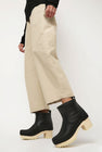 No.6 5" Pull on Shearling Clog Boot on Mid Tread in Ink Aviator on White Base