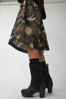 No.6 9" Pull On Shearling Clog Boot on High Heel in Black Suede on Black Base