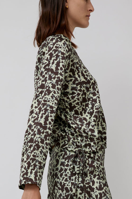 No.6 Ana Top in Mint Ink Blot