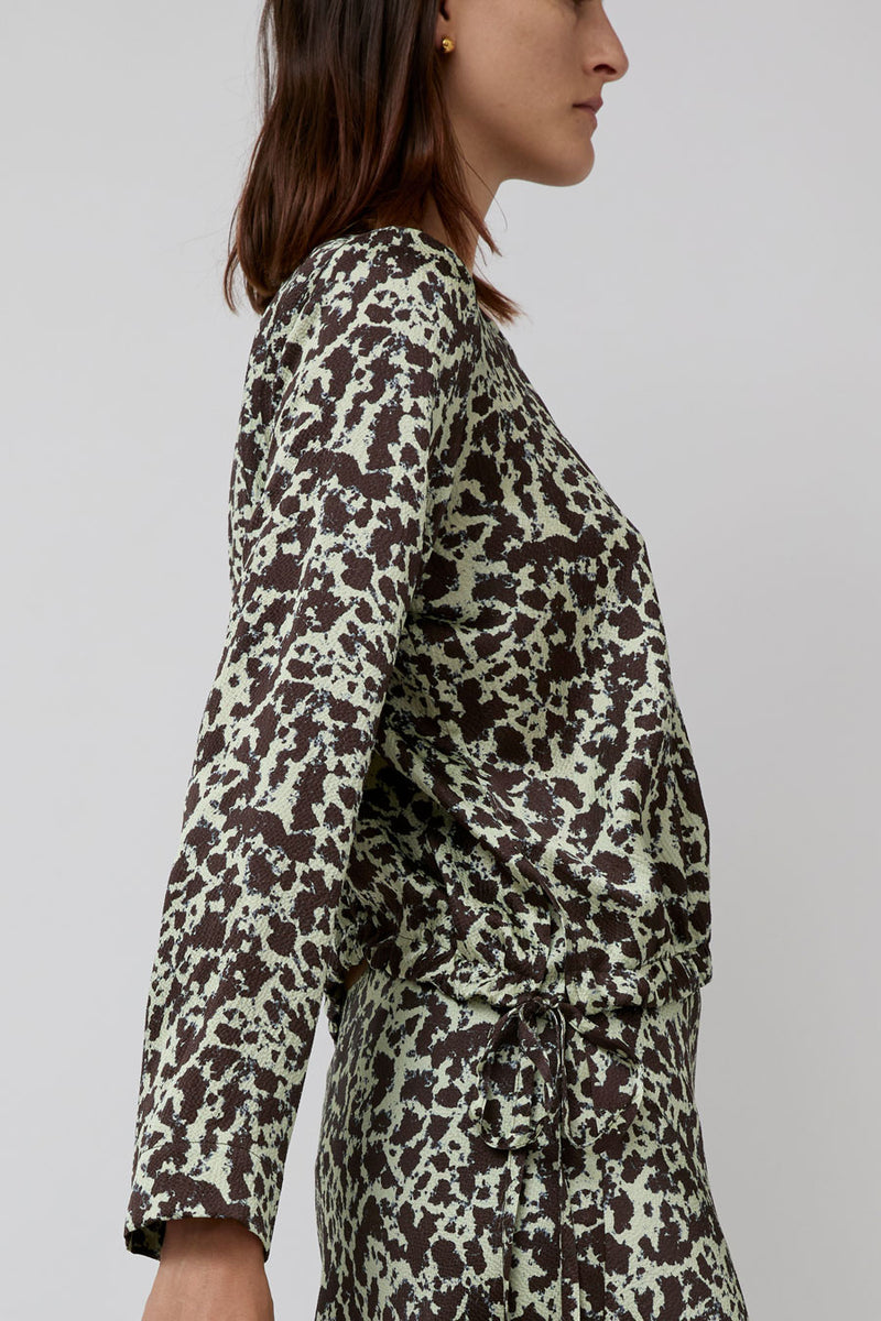 No.6 Ana Top in Mint Ink Blot