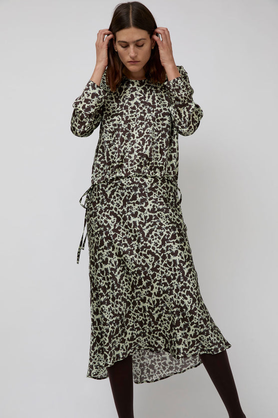 No.6 Ana Top in Mint Ink Blot