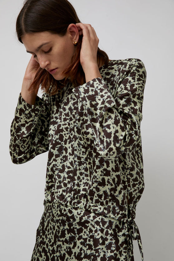 No.6 Ana Top in Mint Ink Blot