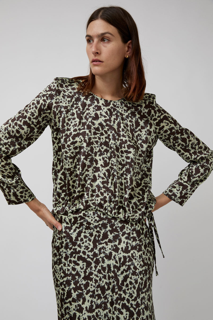 No.6 Ana Top in Mint Ink Blot