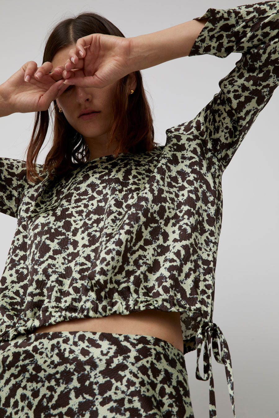 No.6 Ana Top in Mint Ink Blot