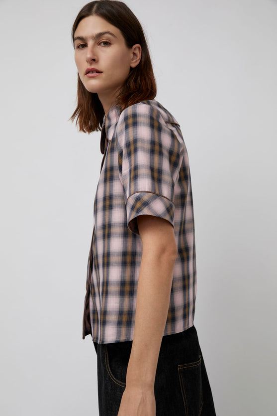 No.6 Clairo Top in Pink Plaid