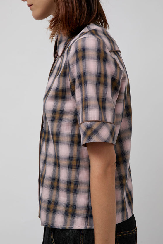 No.6 Clairo Top in Pink Plaid