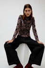 No.6 Kara Top in Rust Plaid