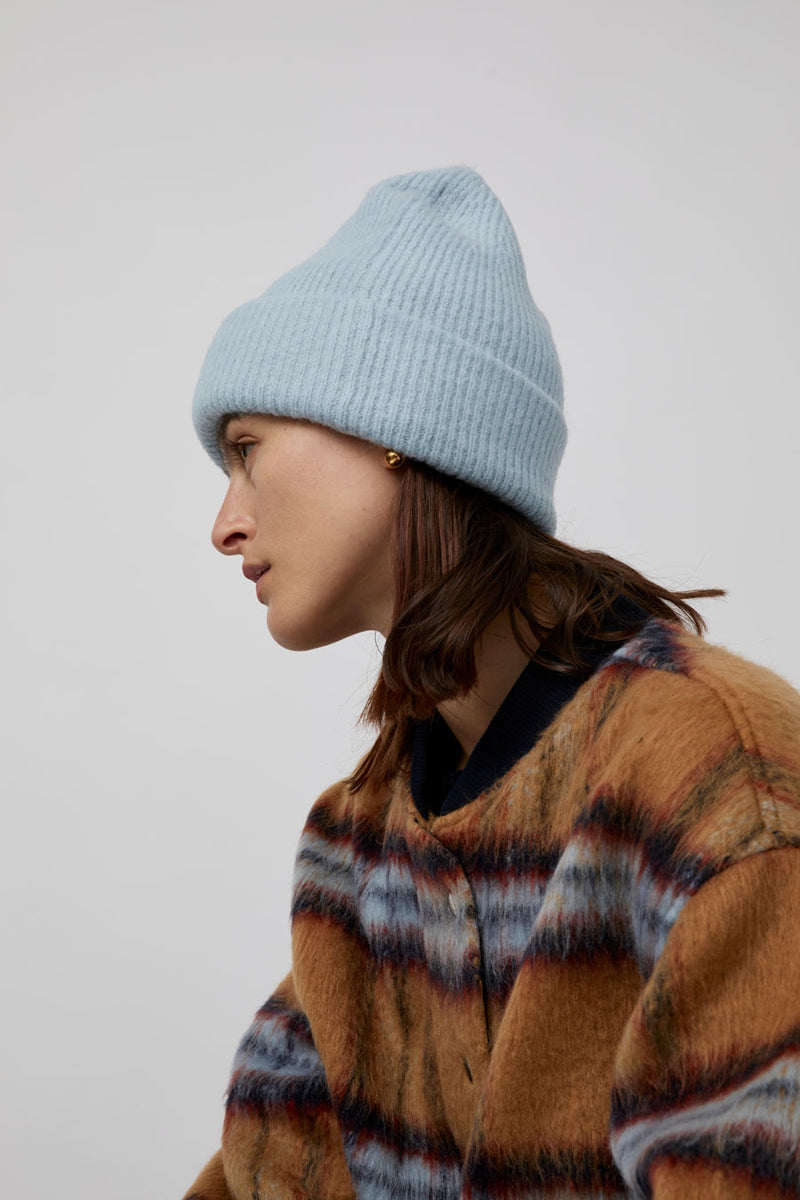 No.6 Knit Hat in Ice Blue
