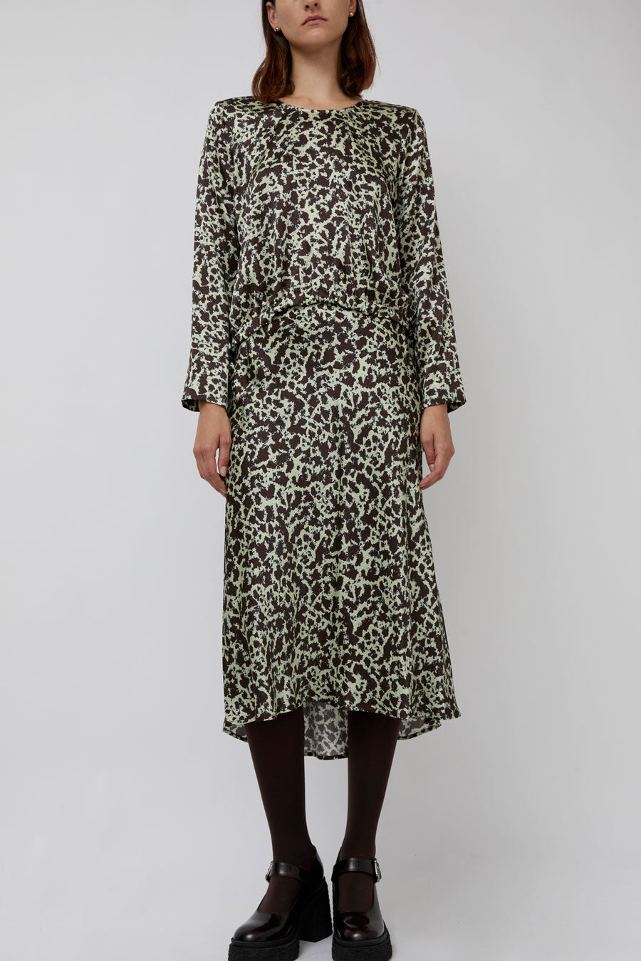 No.6 Mitta Skirt in Mint Ink Blot